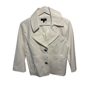 Rafaella Size L Petite White  Jacket New